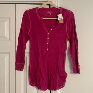 JCrew pink vintage waffle knit. Size L. NWT